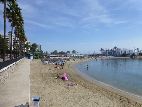 Beach of Marbella, town of Malaga. Andalucia,Spain