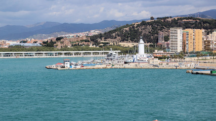 Fototapeta premium hafenstadt in malaga ,spanien