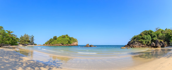 Clear turquoise blue sea at Bo Thong Lang Bay, Bang Saphan district, Prachuap Khiri Khan, Thailand