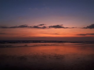 Fototapeta na wymiar Sunset over sea in Bali