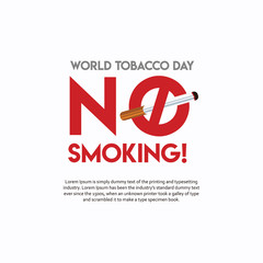 World No Tobacco Day Vector Template Design Illustration