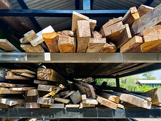 Wood storage warehouses for various construction work.