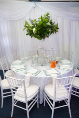 Elegant table at a wedding reception