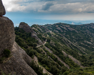 Fototapeta na wymiar Montserrat mountain Landscape
