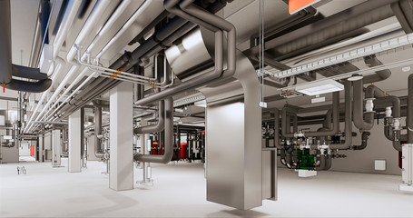 BIM model of internal utilites of the building