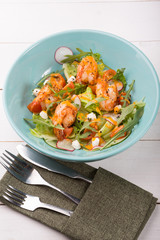 Grilled shrip salad with arugula
