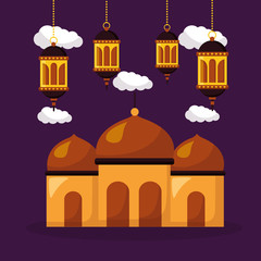 Naklejka premium celebration eid mubarak