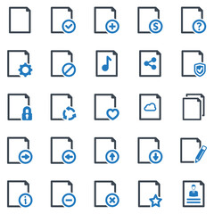 Files & Documents Icon Set (Blue Series)