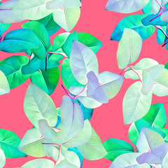 Leaves seamless pattern, illustration art.