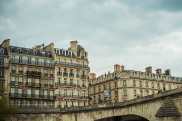 Fototapeta na wymiar PARIS, FRANCE - MAY 12, 2019. Beautiful view of city streets, centre of city. Vacation in Paris