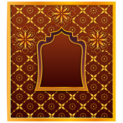 vector illustration of Ramadan Kareem Greetings for Ramadan background with Islamic Mosque