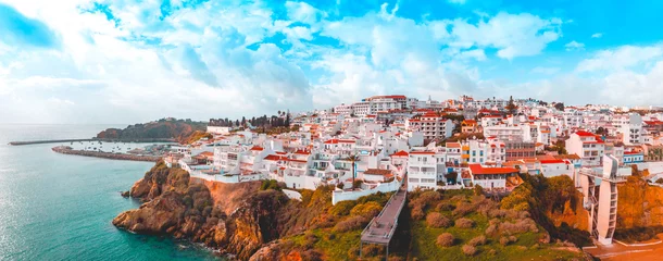 Fotobehang gigantisch panorama over albufeira in portugal © Robert Herhold
