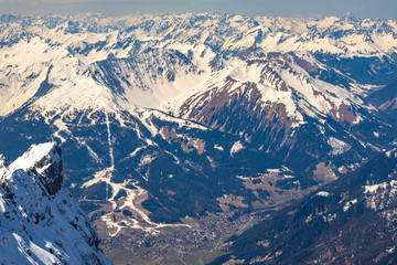 Die Alpen mit Blick von der Zugspitze