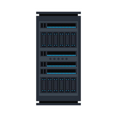 Vector server rack icon database storage design