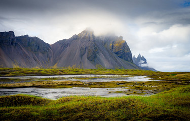 Fototapeta premium Mountains at Stokksnes in Iceland