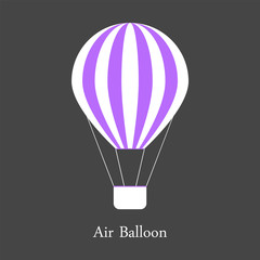 Fototapeta premium hot air baloon isolated on grey vector illustration eps10