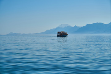 Blue sea and sky background