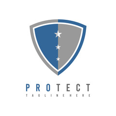 Protection Logo Shield Logo Security Logo Vector Illustration