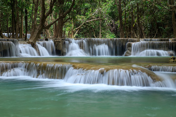 Huai Mae Khamin Waterfall tier 2, Khuean Srinagarindra National Park, Kanchanaburi, Thailand