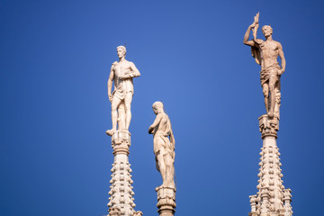 statue at Cathedral Milan Italy