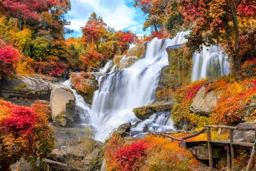 Fotobehang Waterval Mae Klang Waterfall, Doi Inthanon National Park, Chiang Mai, Thailand  © wirojsid