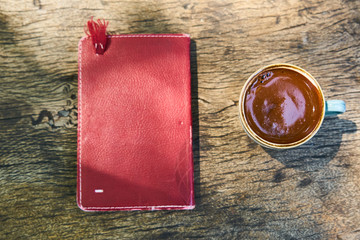 Dark Turkish coffee on the table