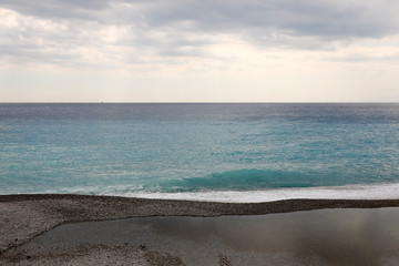 The Mediterranean Sea during a cloudy day