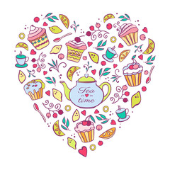 Tea time menu card