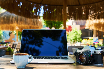 Dark Turkish coffee on the table