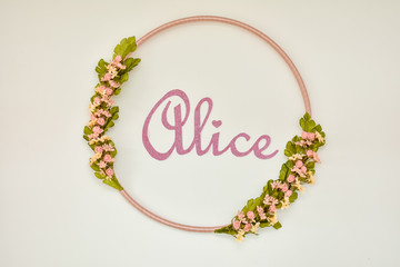 Nome Alice arranjo de festas 