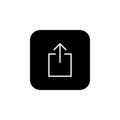 Upload icon vector. Upload sign icon. Upload button. Load symbol.