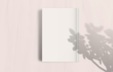 White Book, Template, Clean, Magazine, Mockup. ecru background.