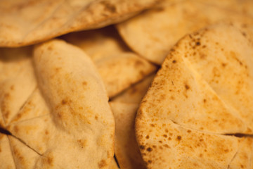 Italian focaccia/pizza near a furnace in a restaurant