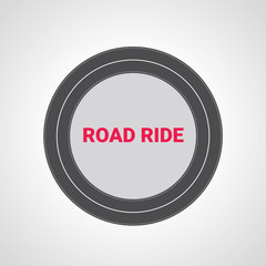 Design road type. Vertical straight asphalt road.