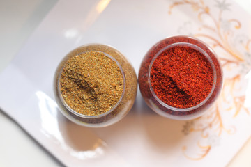 Two different spices.