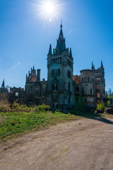 Fototapeta na wymiar Castle Koppitz in Poland, old ruin.
