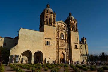 Fototapeta na wymiar The Cathedral of Oaxaca City in Mexico