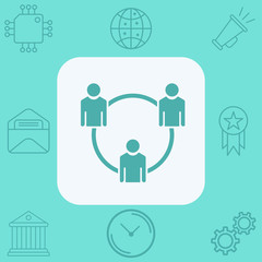 Teamwork vector icon sign symbol