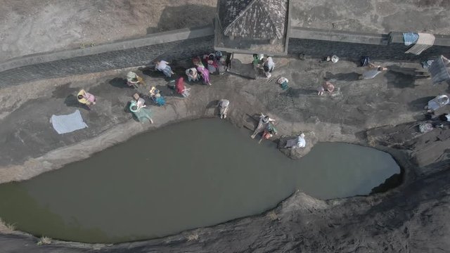 Pajaka kshetra pilgrimage place near Udupi, India, 4k aerial ungraded/flat