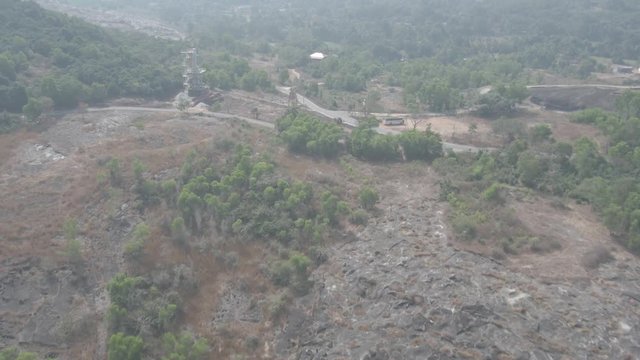 Pajaka kshetra pilgrimage place near Udupi, India, 4k aerial ungraded/flat