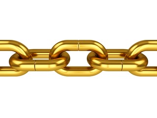 Fototapeta premium 3D rendering Chain on white background