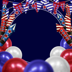 4th of July Background design for greeting cards in super high resolution.