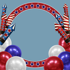 Obraz premium 4th of July Background design for greeting cards in super high resolution.