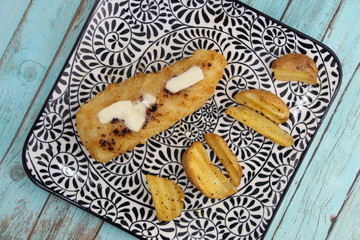 Poisson pané frites