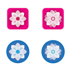 flower  logo icon design template vector