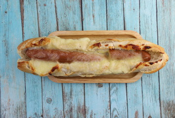Hotdog baguette français