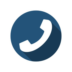 Phone icon in trendy flat style. Telephone symbol. Vector illustration.