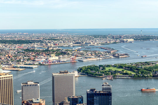 Manhattan Upper Bay, aerial view