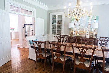 Large Formal Dining Room in an upscale Home