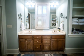 Master Bathroom In a Large Home with Vaulted Ceilings